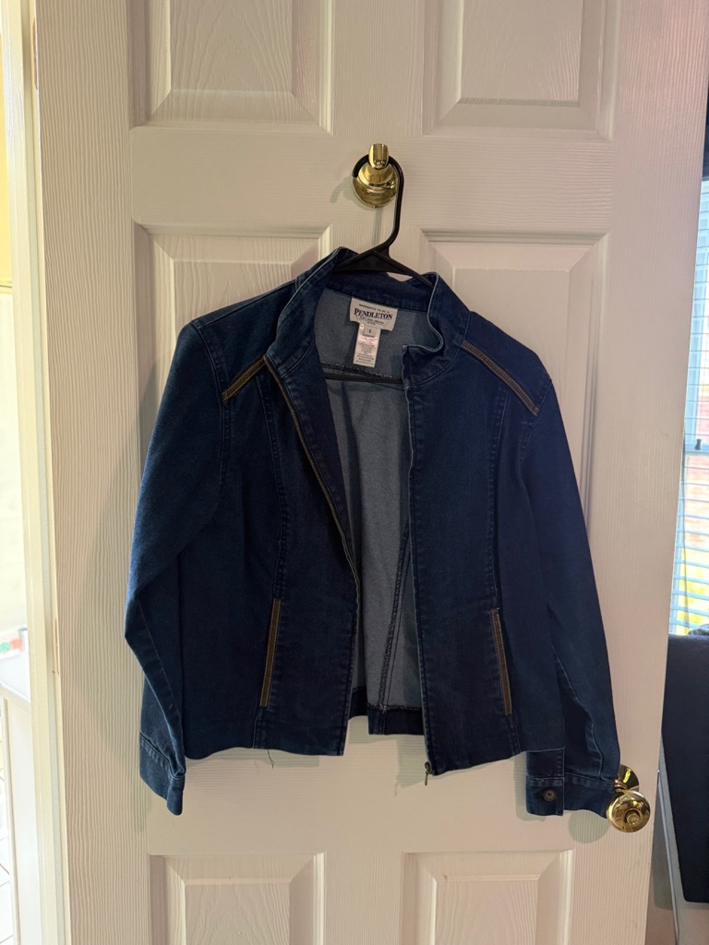 Pendleton Dark Blue Kids' Denim Jacket with Zip Pockets